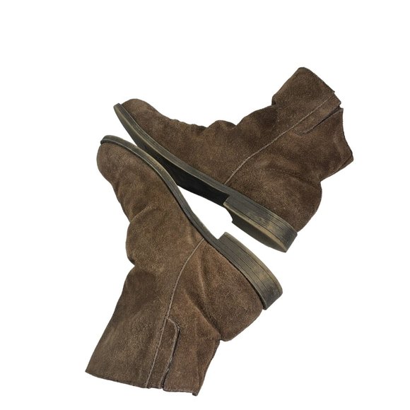 Nine West Vintage American Brown Suede Leather Slouchy Boots 7 M Boho Peasant - Picture 9 of 13